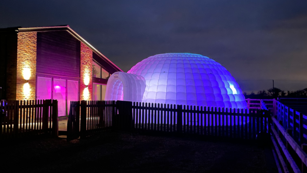 Inflatable nightclub disco igloo